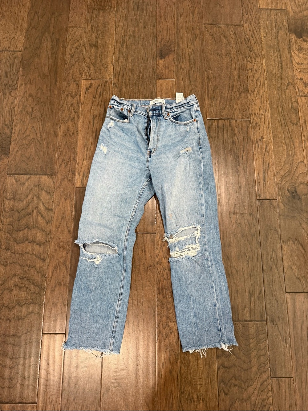 Abercrombie ultra high rise ankle straight jeans